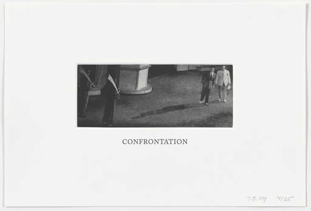 Confrontation from Some Narrow Views: (Either Tall or Wide) by John Baldessari