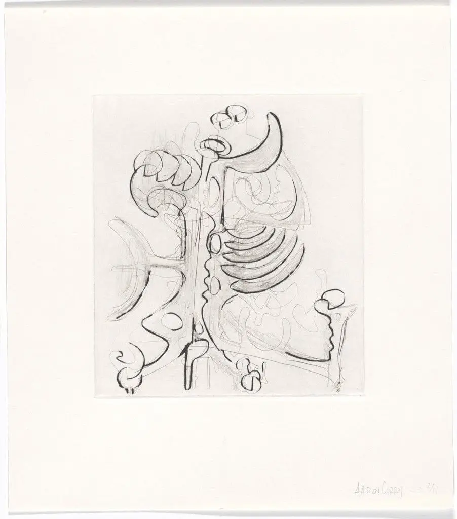 Untitled from the portfolio 5 drypoints by Aaron Curry