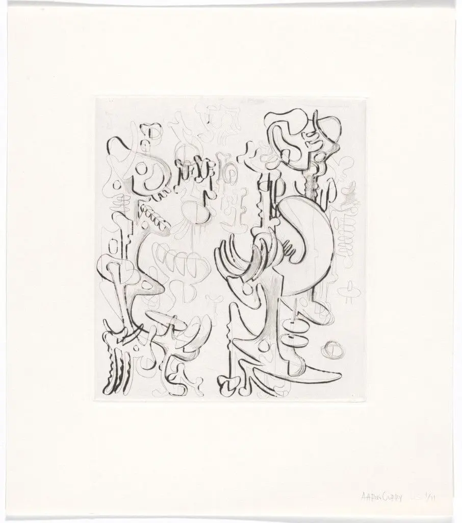 Untitled from the portfolio 5 drypoints by Aaron Curry