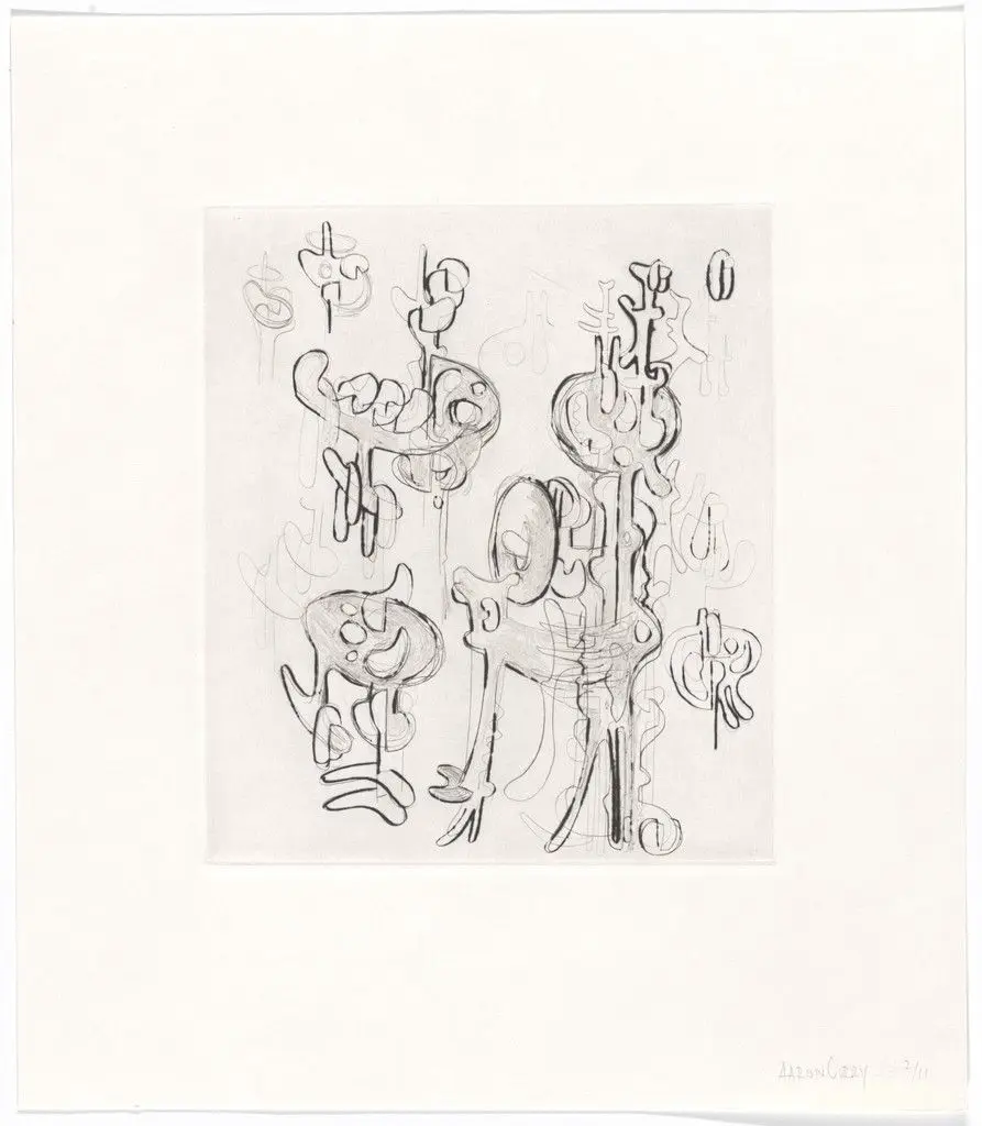 Untitled from the portfolio 5 drypoints by Aaron Curry