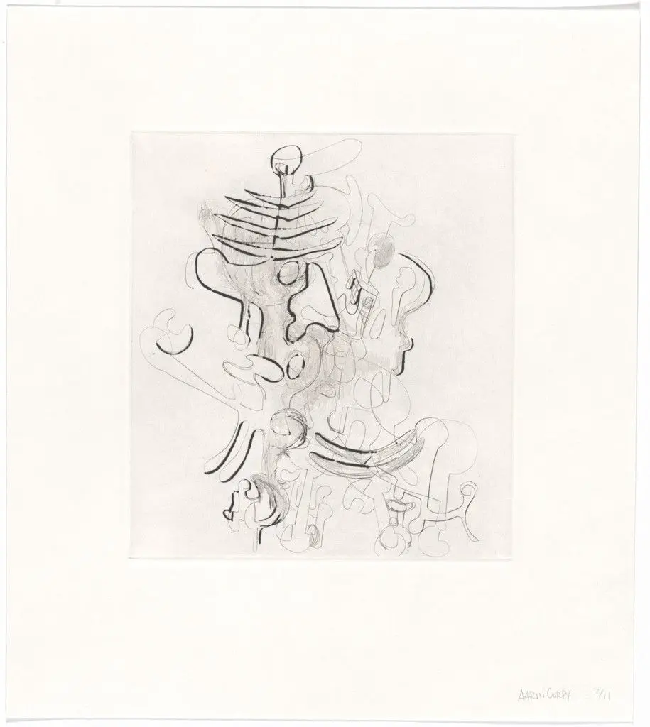 Untitled from the portfolio 5 drypoints by Aaron Curry
