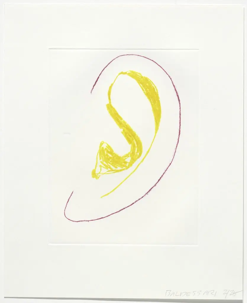 Untitled from Six Ear Drawings (Complementary Colors) by John Baldessari