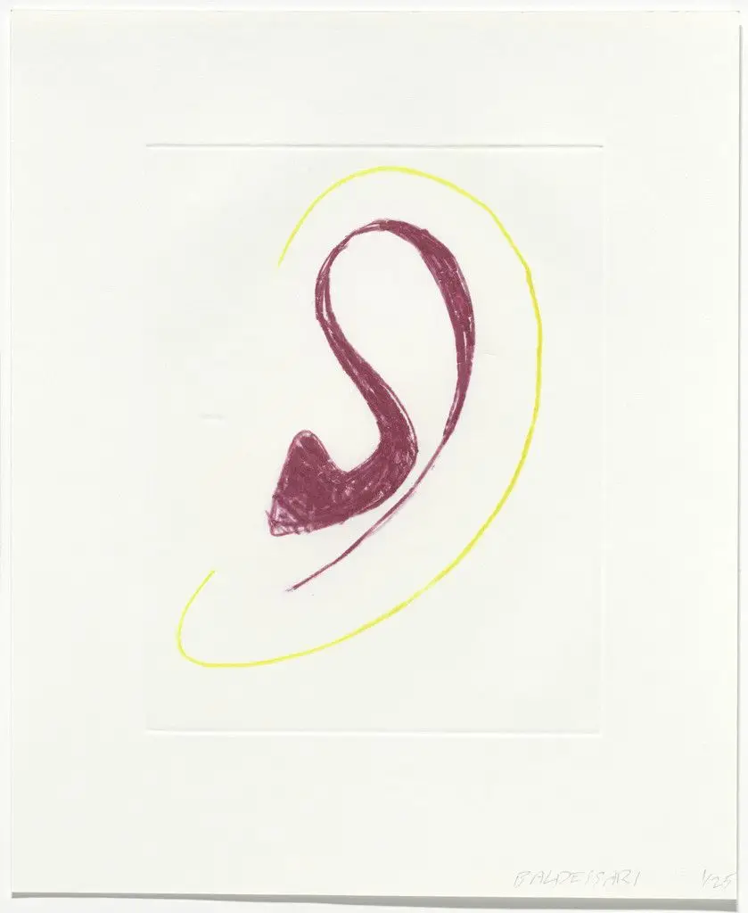 Untitled from Six Ear Drawings (Complementary Colors) by John Baldessari