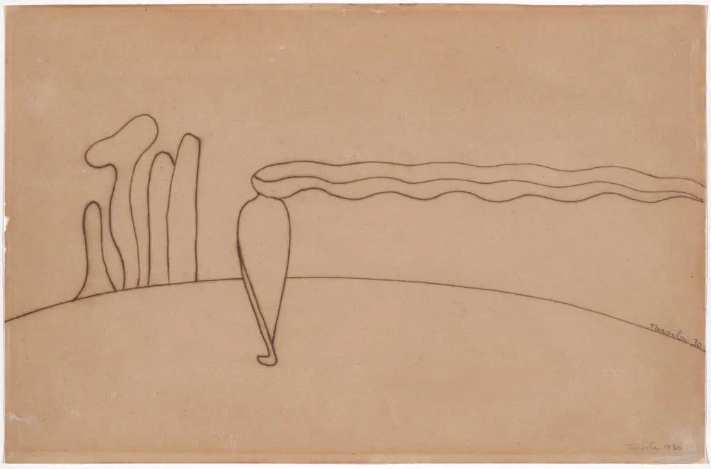 Study for Composition (Lonely Figure) III (Estudo de Composição [Figura só] III) by Tarsila do Amaral