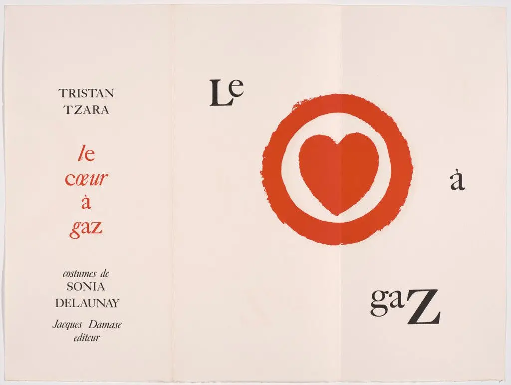 Double page half title from Le Coeur à Gaz (The Gas Heart) by Sonia Delaunay