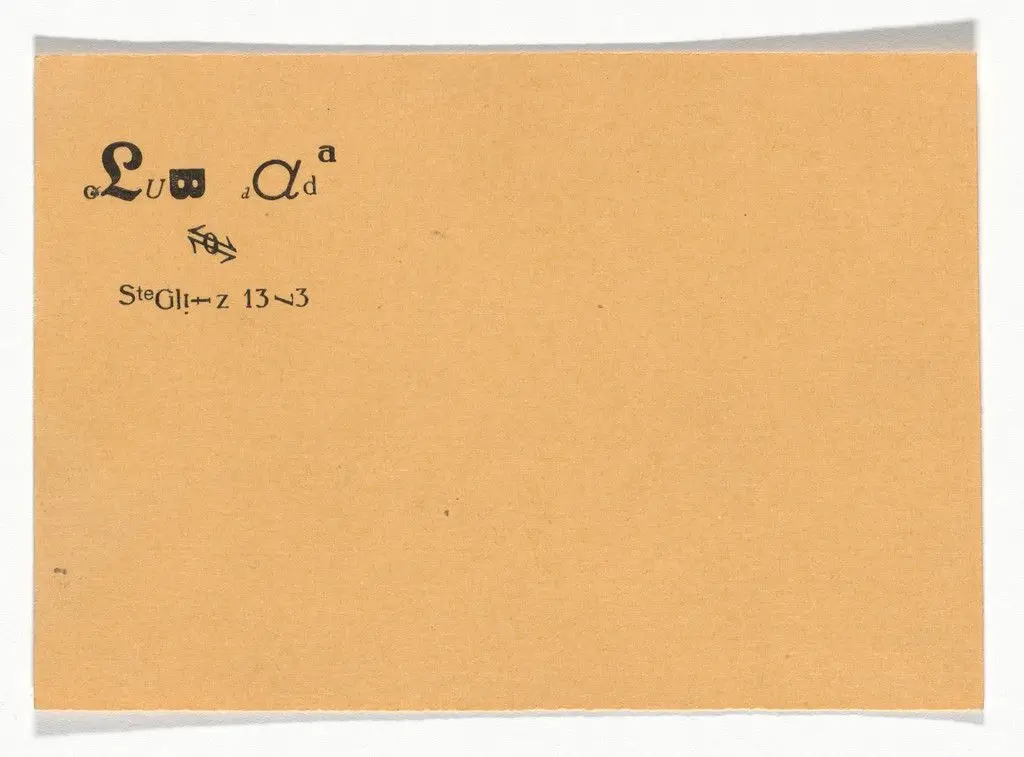 Club Dada Berlin Postcard by Johannes Baader, Raoul Hausmann