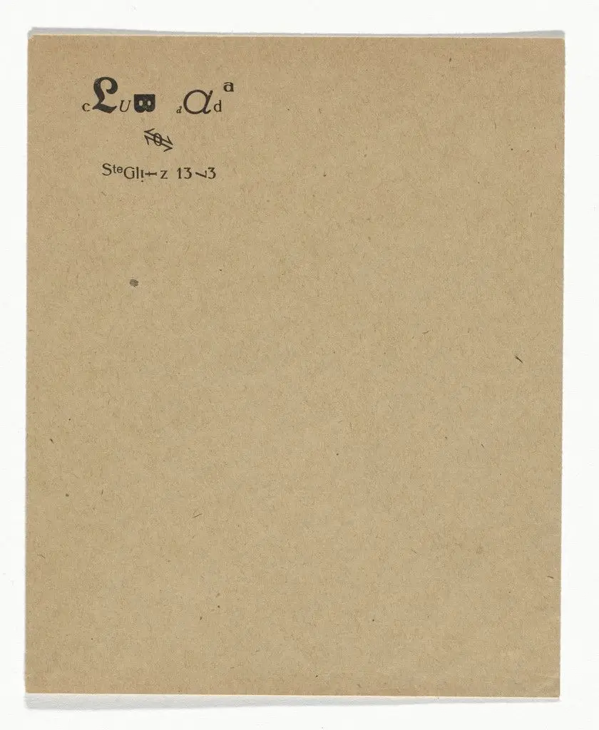 Club Dada Berlin Stationery Envelope by Johannes Baader, Raoul Hausmann