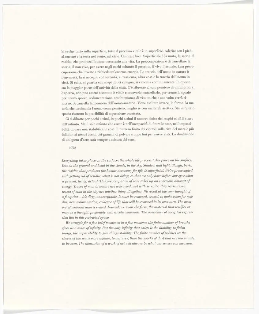 Untitled from Passi Sulle Cime Dei Gelsi (Footsteps on Mulberry Tree Tops) by Giuseppe Penone