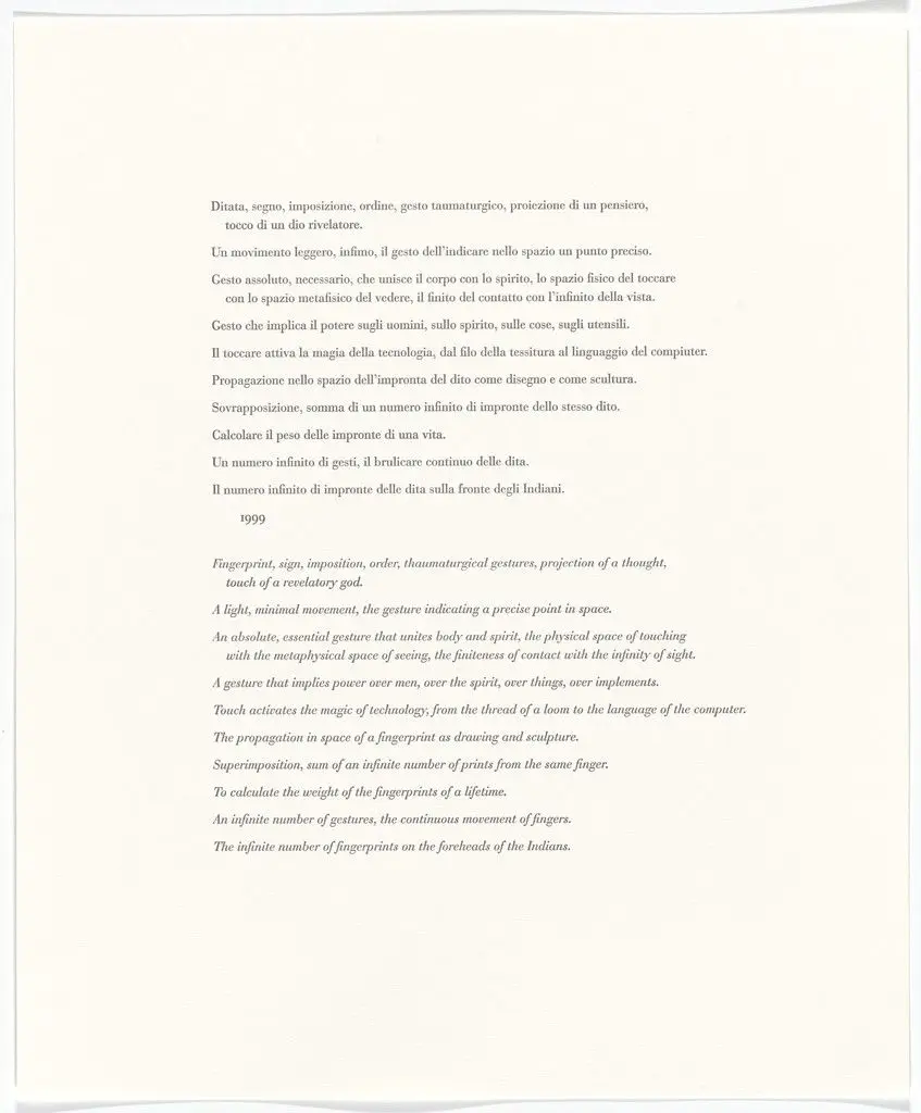 Untitled from Passi Sulle Cime Dei Gelsi (Footsteps on Mulberry Tree Tops) by Giuseppe Penone