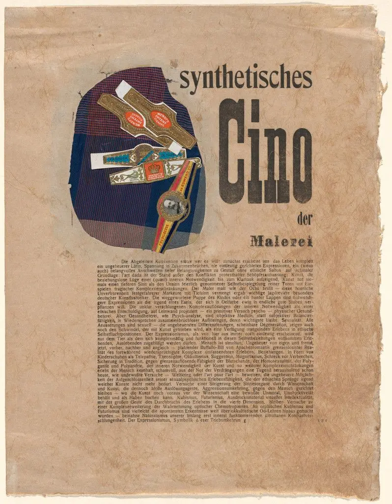 Synthetic Cinema of Painting (Synthetisches Cino der Malerei) by Raoul Hausmann