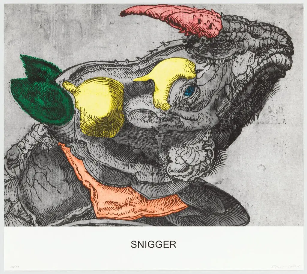 Engravings with Sounds: Snigger by John Baldessari