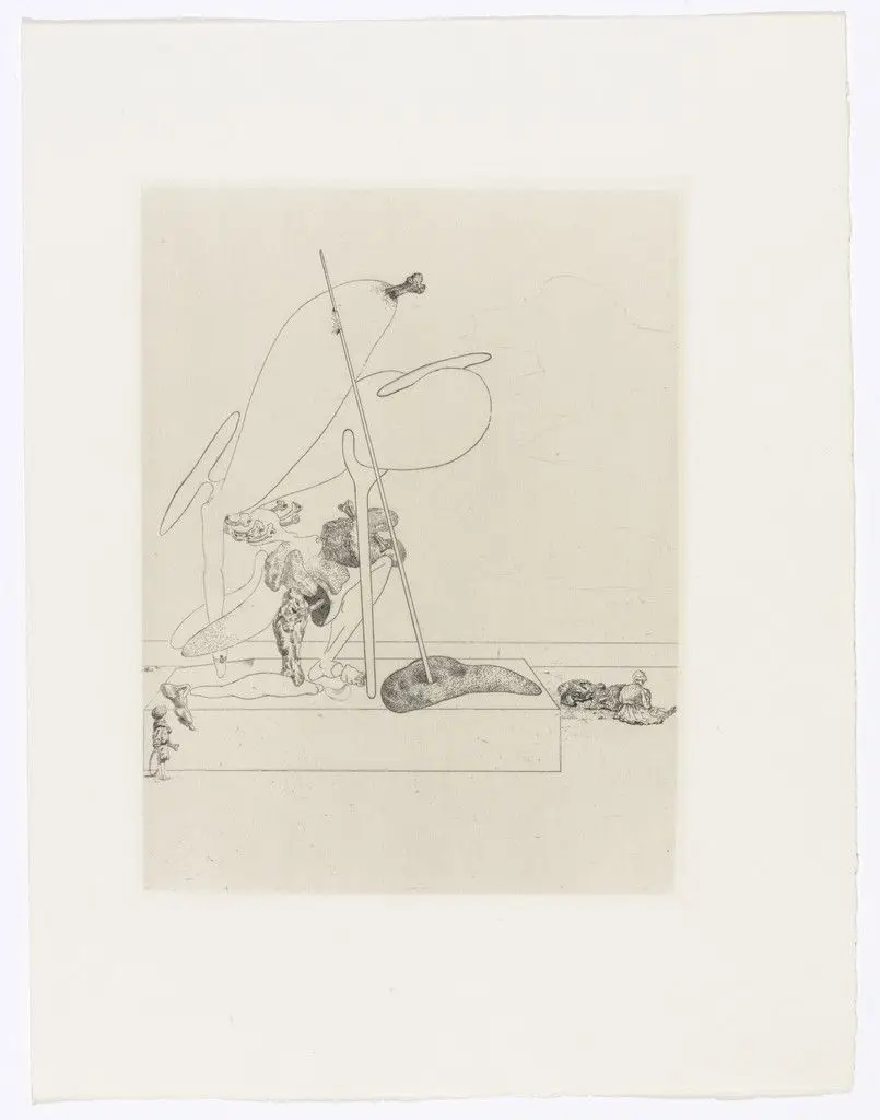 Plate (facing page 70) from Les Chants de Maldoror (The Songs of Maldoror) by Salvador Dalí