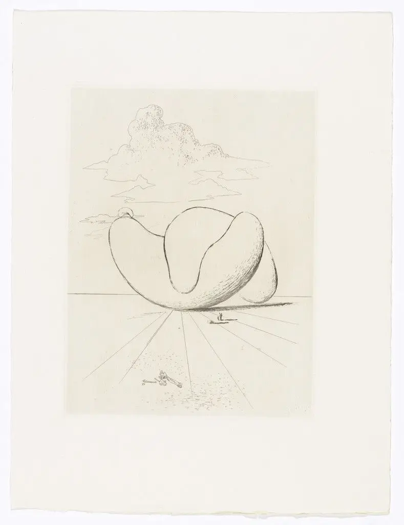 Plate (facing page 122) from Les Chants de Maldoror (The Songs of Maldoror) by Salvador Dalí