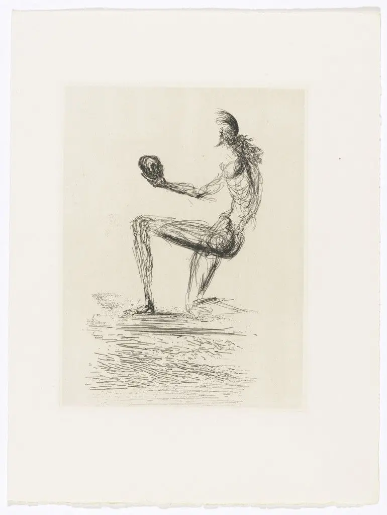 Plate (facing page 126) from Les Chants de Maldoror (The Songs of Maldoror) by Salvador Dalí