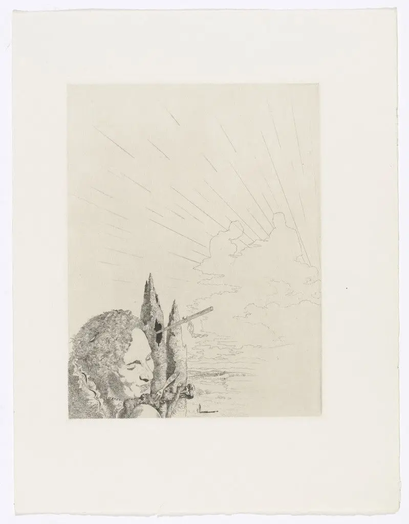 Plate (facing page 10) from Les Chants de Maldoror (The Songs of Maldoror) by Salvador Dalí