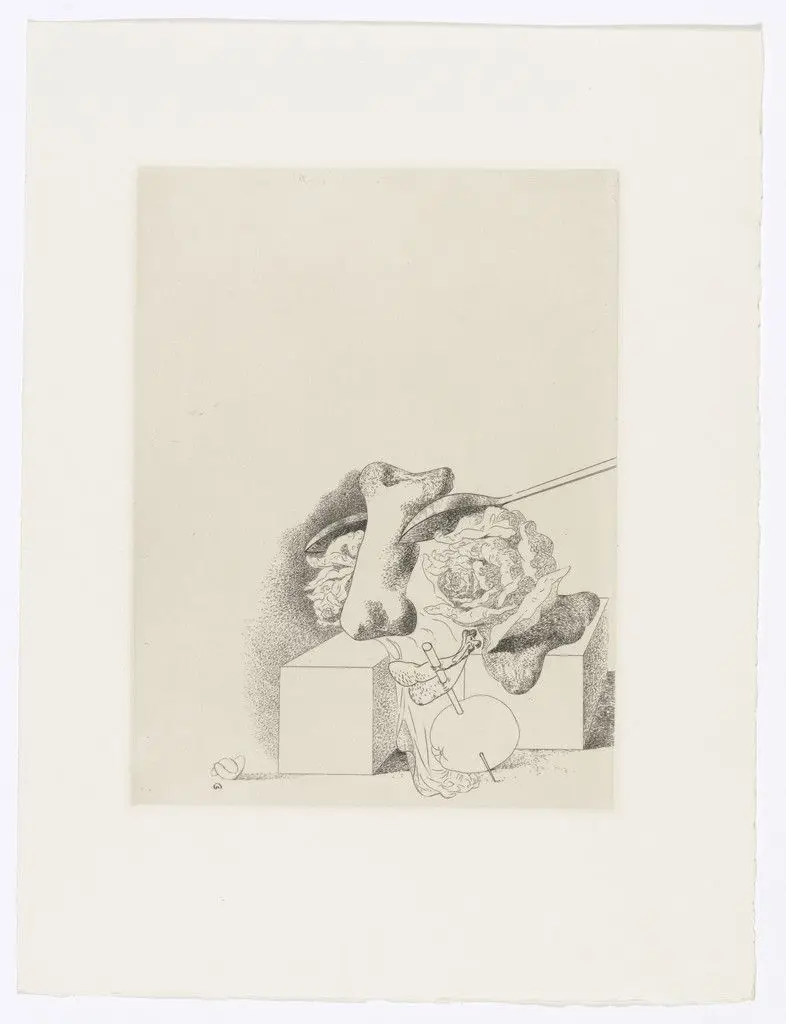 Plate (facing page 146) from Les Chants de Maldoror (The Songs of Maldoror) by Salvador Dalí