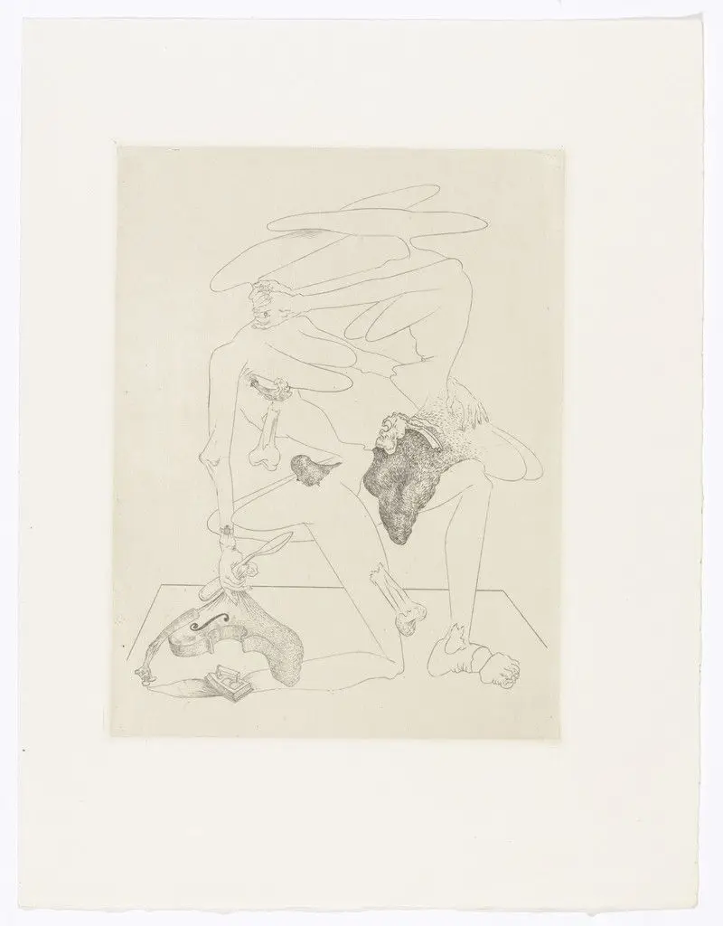 Plate (facing page 178) from Les Chants de Maldoror (The Songs of Maldoror) by Salvador Dalí