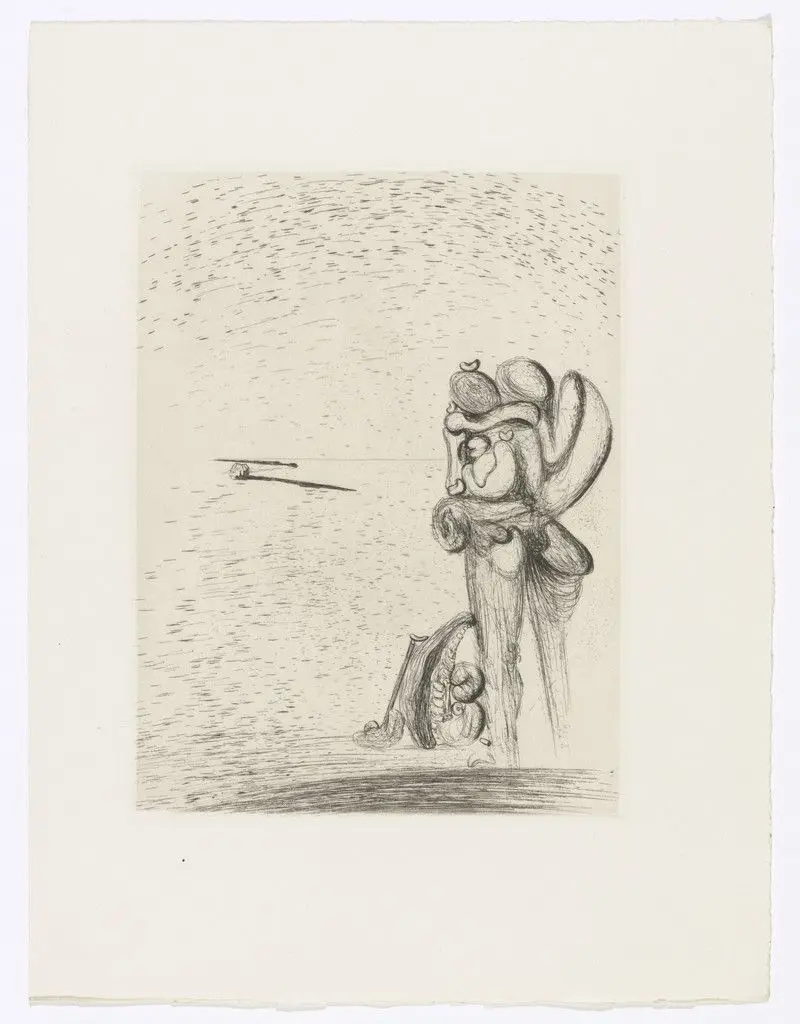 Plate (facing page 190) from Les Chants de Maldoror (The Songs of Maldoror) by Salvador Dalí