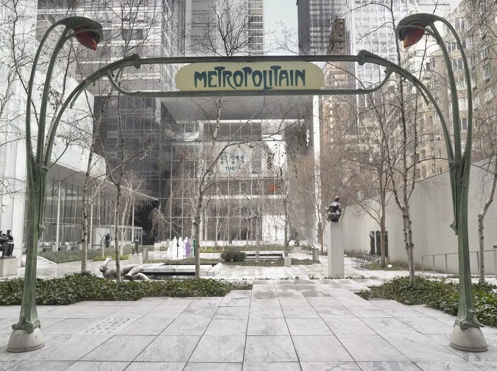 Entrance Gate to Paris Subway (Métropolitain) Station, Paris, France by Hector Guimard