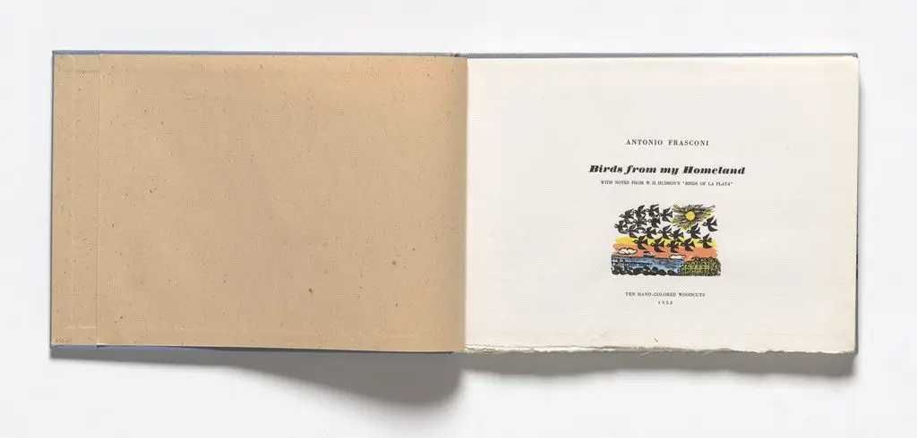 Title page from Birds from my Homeland by Antonio Frasconi