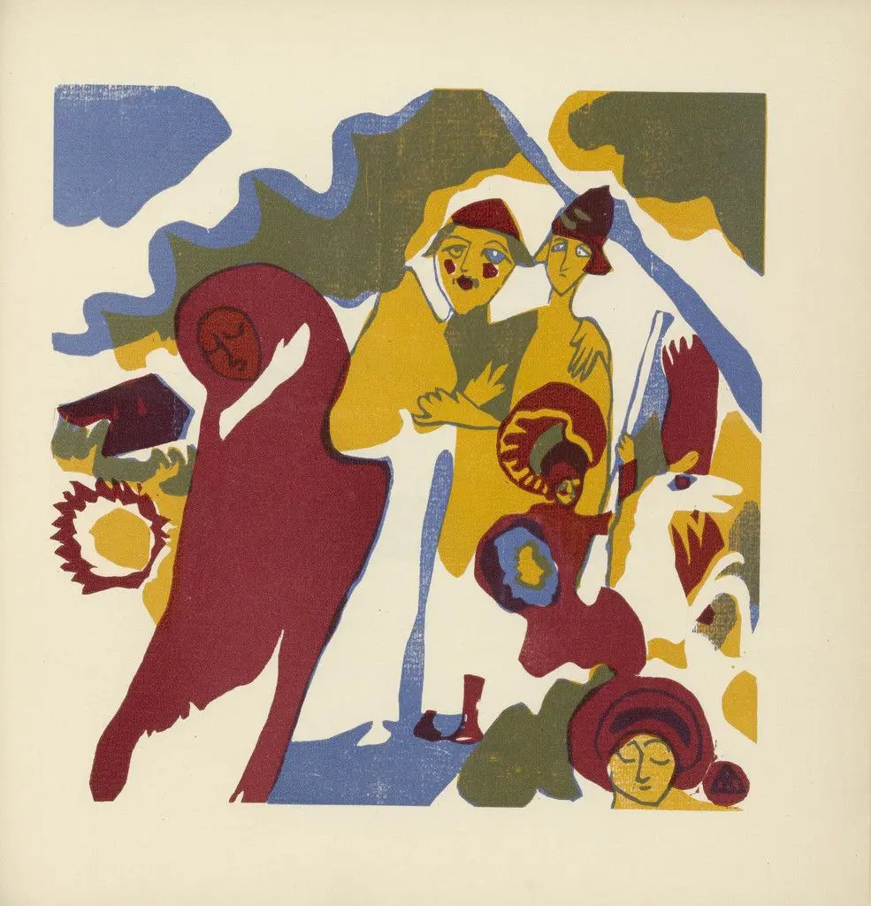 All Saints' Day (Allerheiligen) (plate, folio 46) from Klänge (Sounds) by Vasily Kandinsky