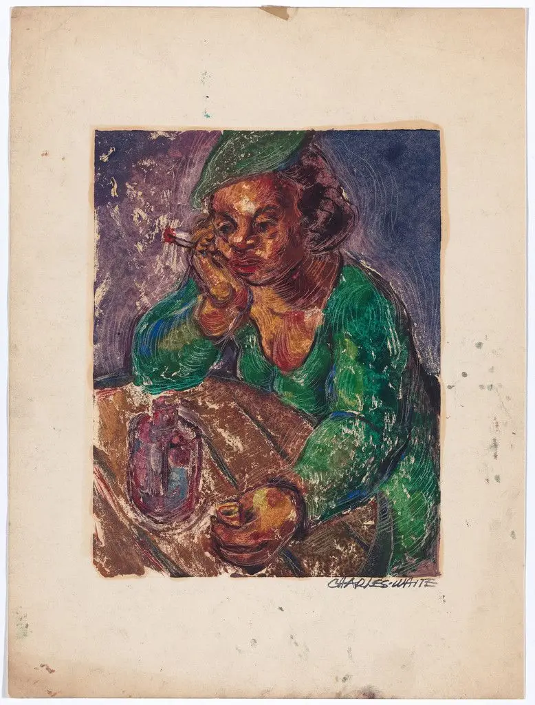 Untitled (Seated Woman) by Charles White