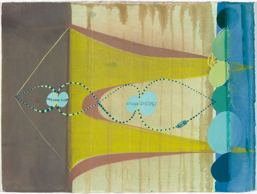 Somewhere through although sometimes by Amy Sillman