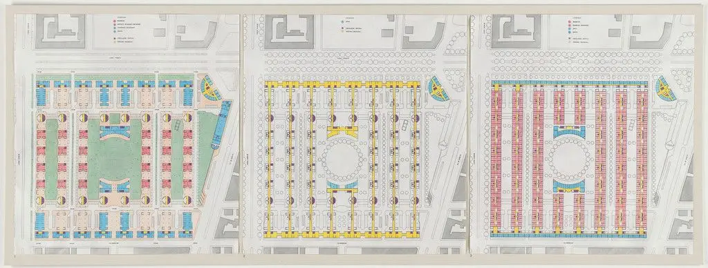Urban Housing, Turin, Italy, Plan by Mario Botta