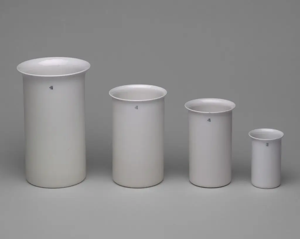 Beakers by Coors Porcelain Co., Golden, CO