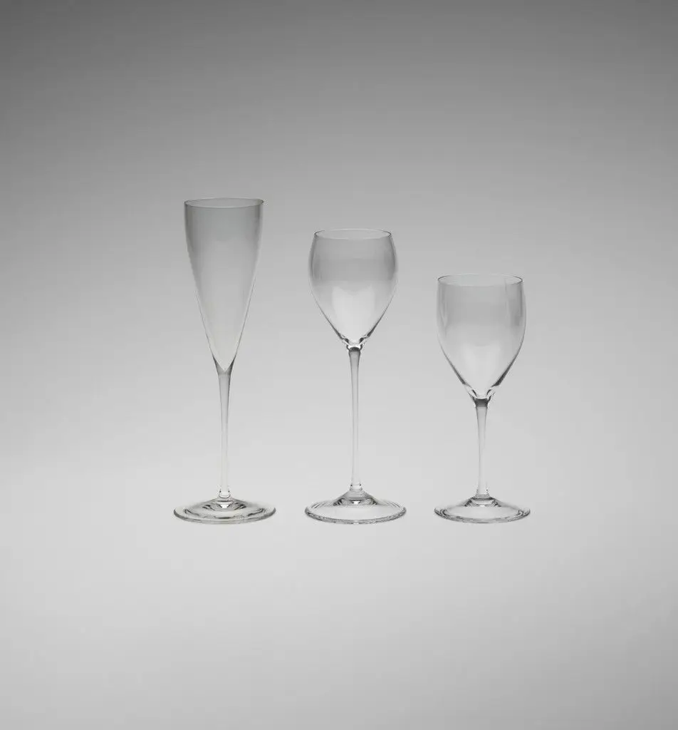 Iris Champagne and Wine Glasses by A. F. Gangkofner