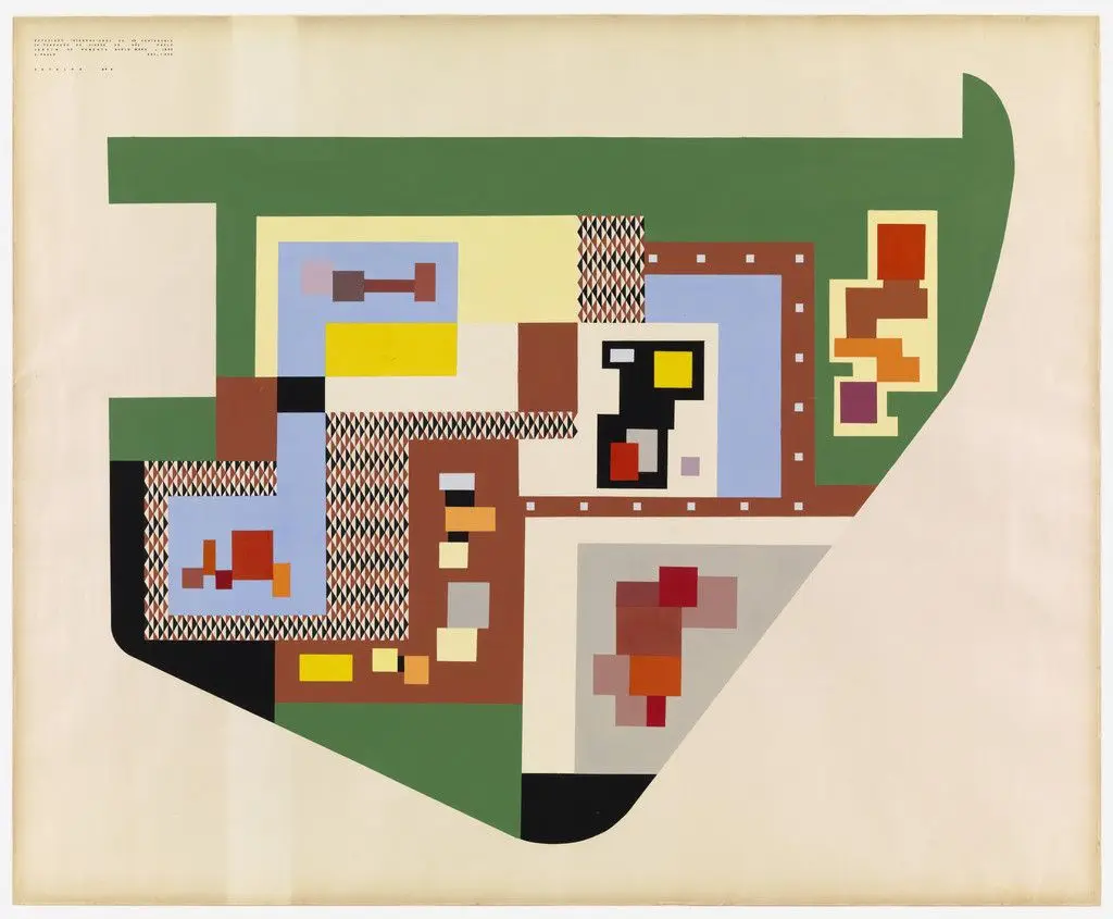 Ibirapuera Park, Quadricentennial Gardens, project, São Paulo, Brazil (Plan, detail five) by Roberto Burle Marx