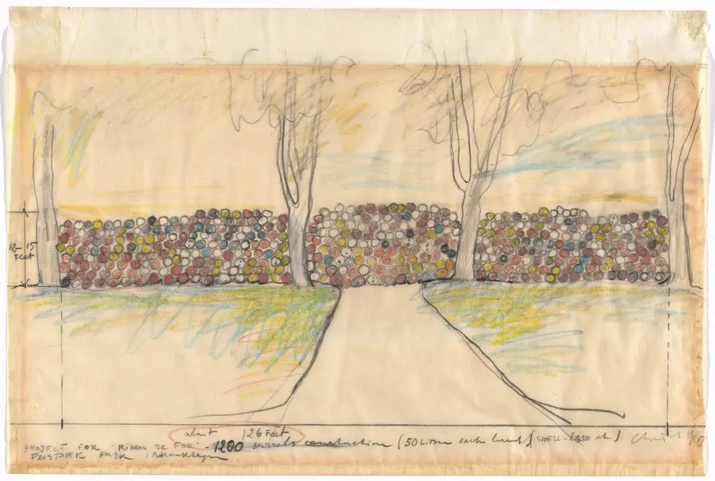 Project for Rideau de Fer Prospect Park, Brooklyn by Christo