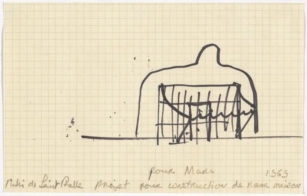 Plan for Construction of Nana Maison (Projet pour construction de Nana maison) by Niki de Saint Phalle