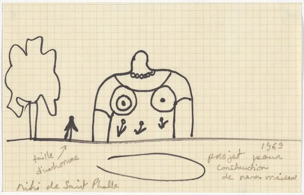 Plan for Construction of Nana Maison (Projet pour construction de Nana maison) by Niki de Saint Phalle