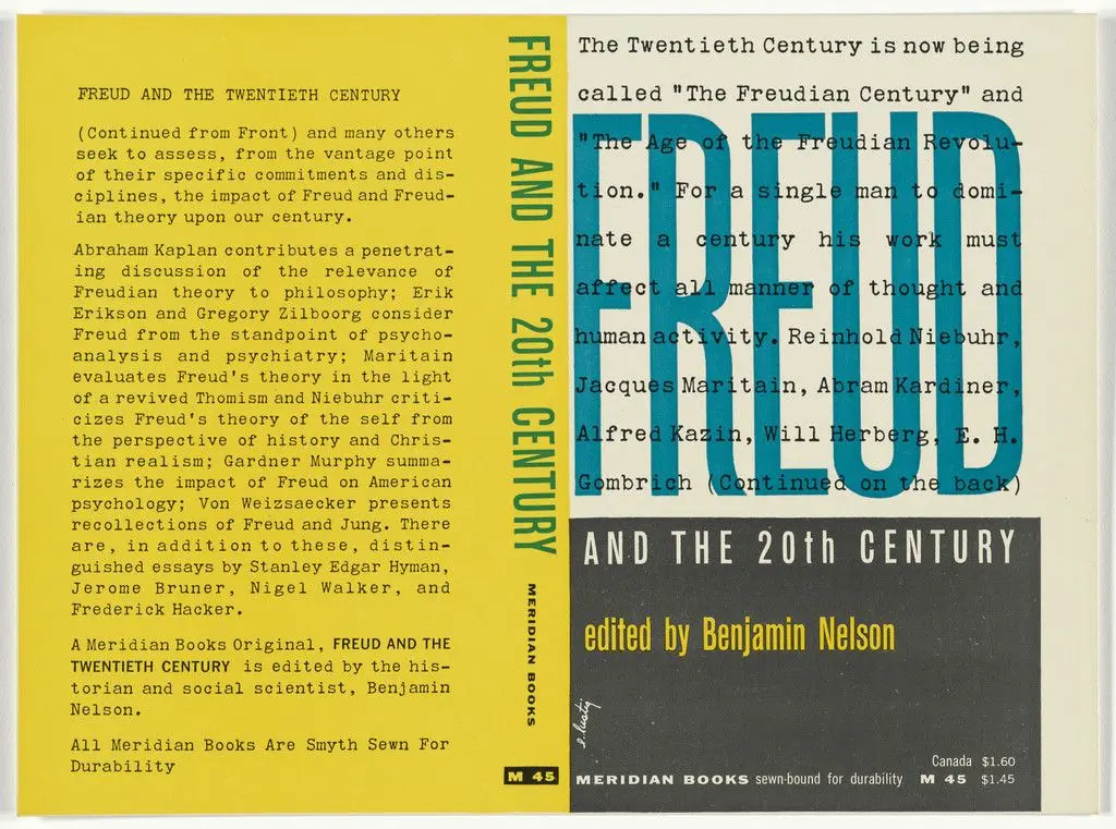 Book cover for "Freud and the 20th Century" edited by Benjamin Nelson by Elaine Lustig Cohen