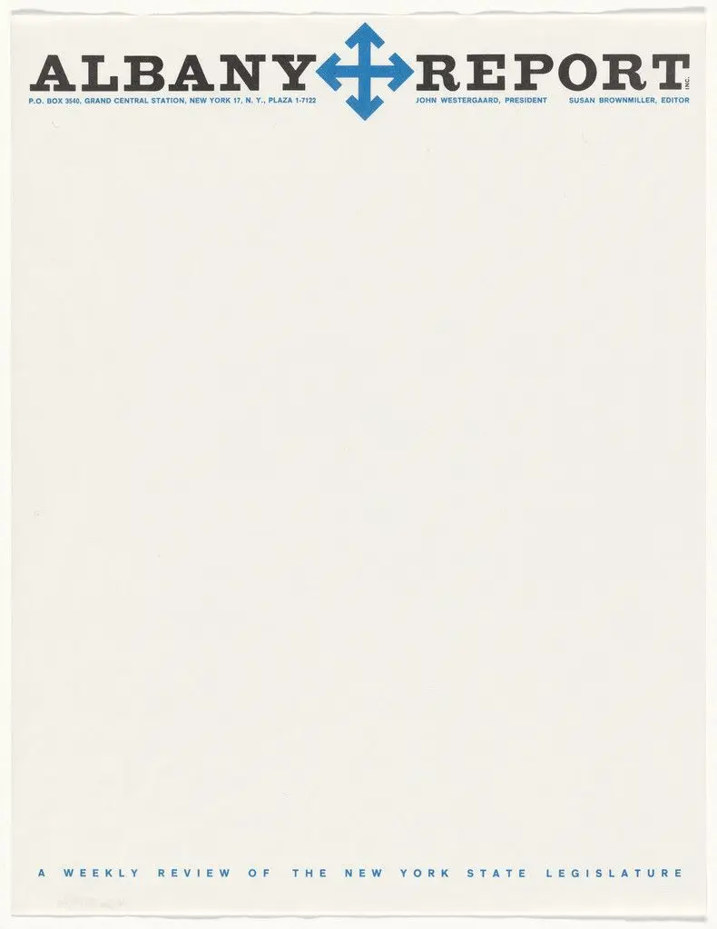 Albany Report stationery by Elaine Lustig Cohen