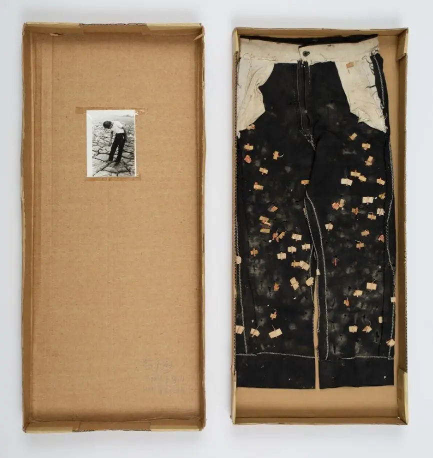 Trousers with Firecrackers by Huang Yong Ping