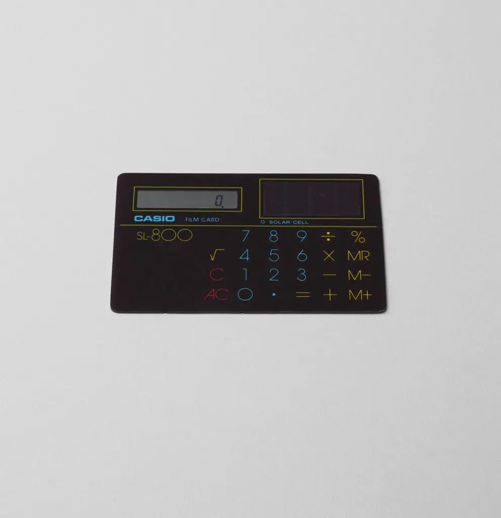 Film Card Solar Calculator (model SL-800) by Casio Computer Co. Ltd.