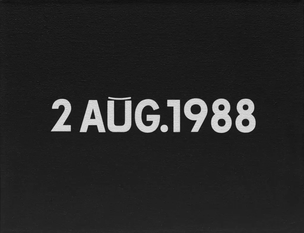 2 AUG. 1988 by On Kawara