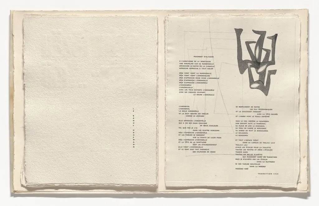 In-text plate (folio 14) from Poésie de mots inconnus by Alberto Magnelli