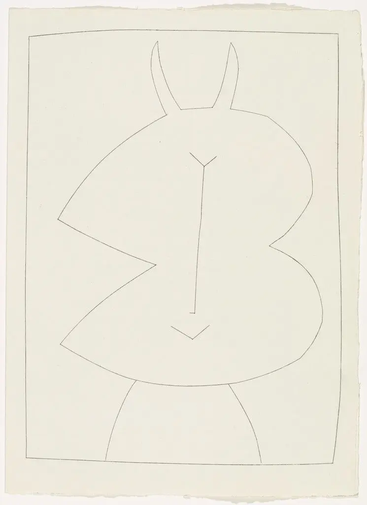 "Hey, Broken Desperado" (plate, page 33) from Corps perdu by Pablo Picasso