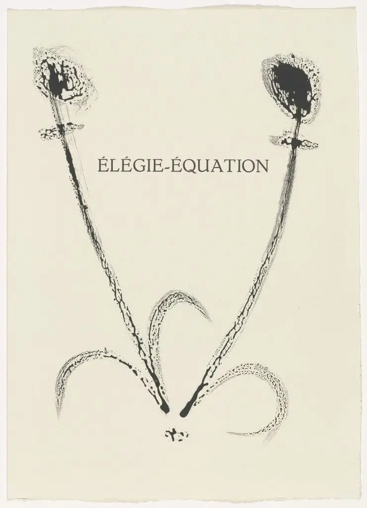 "Elegy-Equation" (chapter title, page 37) from Corps perdu by Pablo Picasso