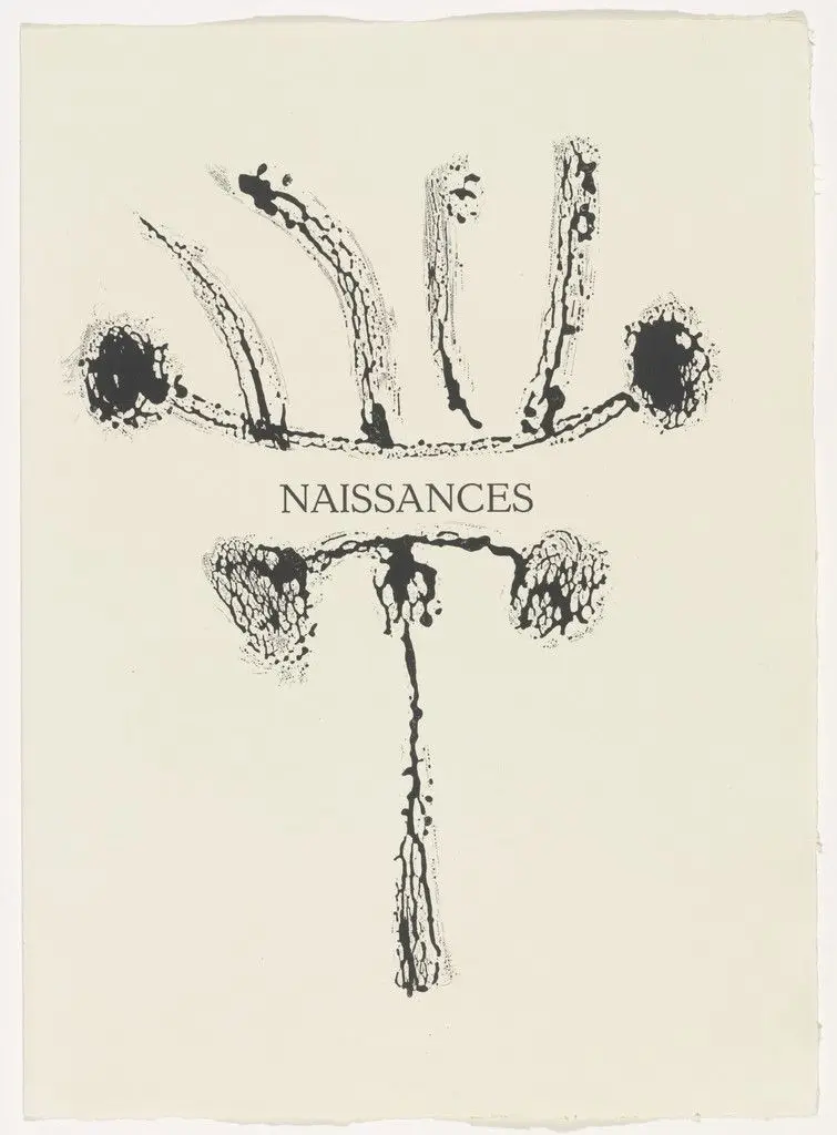 "Births" (chapter title, page 61) from Corps perdu by Pablo Picasso