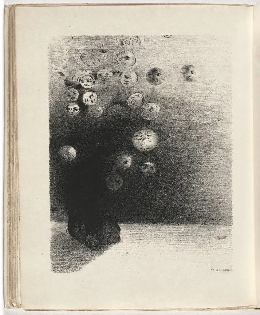 Why Should There Not Exist a World Composed of Invisible, Odd, Fantastic, Embryonic Beings? (Pourquoi n'existerait-il pas un monde composé d'êtres invisibles, bizarres, fantastiques, embryonnaires?) (plate) from Le Juré by Odilon Redon