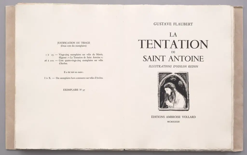 Title page from La Tentation de Saint-Antoine by Odilon Redon