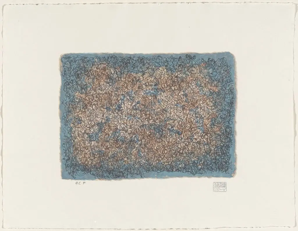 Faraway Island, plate V from Meanders by Mark Tobey