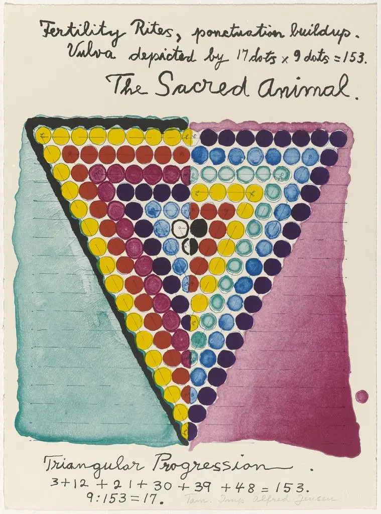 In-text plate (folio 18) from A Pythagorean Notebook by Alfred Jensen