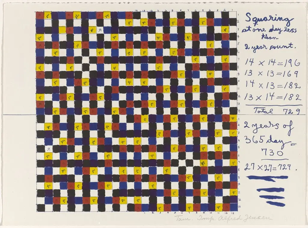 In-text plate (folio 3) from A Pythagorean Notebook by Alfred Jensen