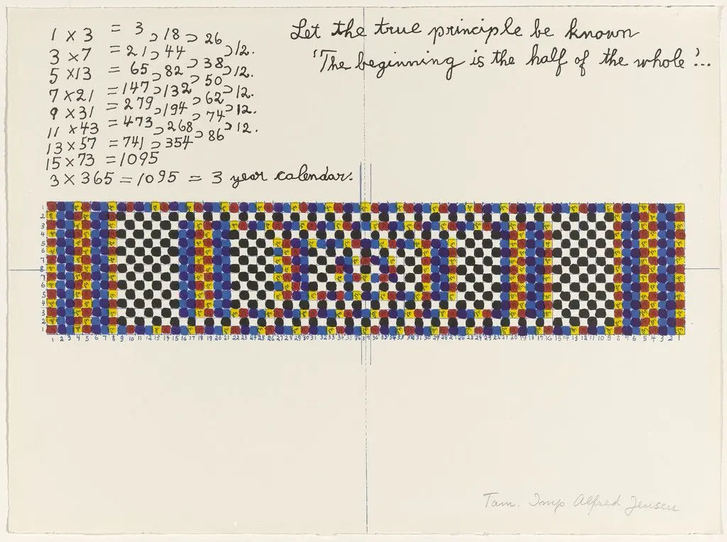 In-text plate (folio 21) from A Pythagorean Notebook by Alfred Jensen