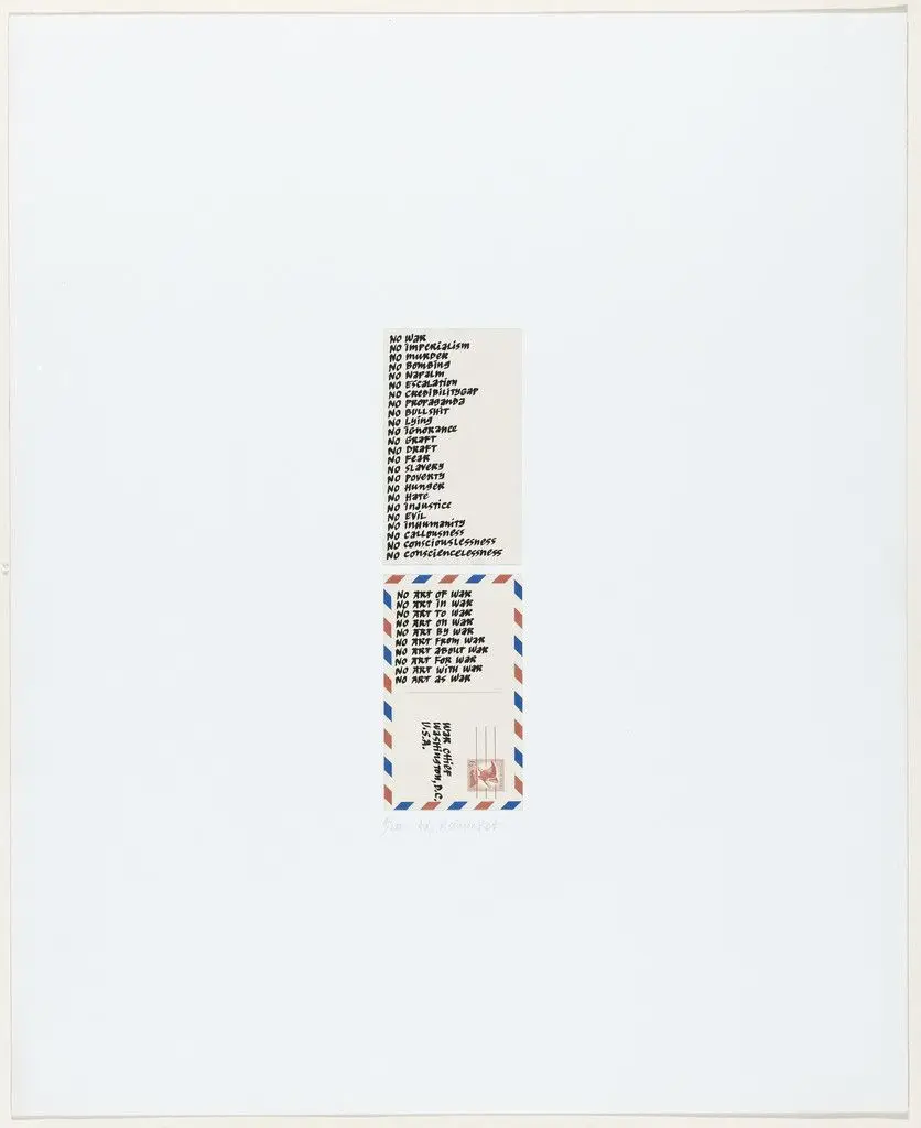 Untitled from Artists and Writers against the War in Vietnam by Ad Reinhardt